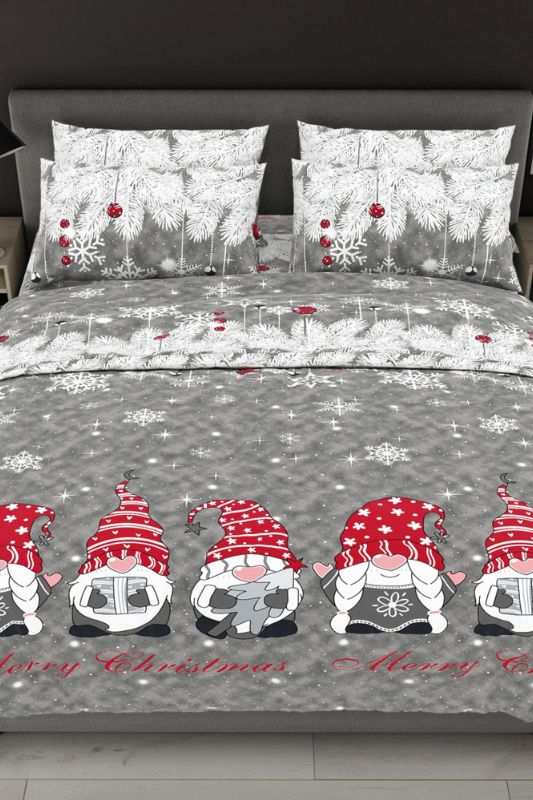 Комплект постільної білизни євро "Новорічна"